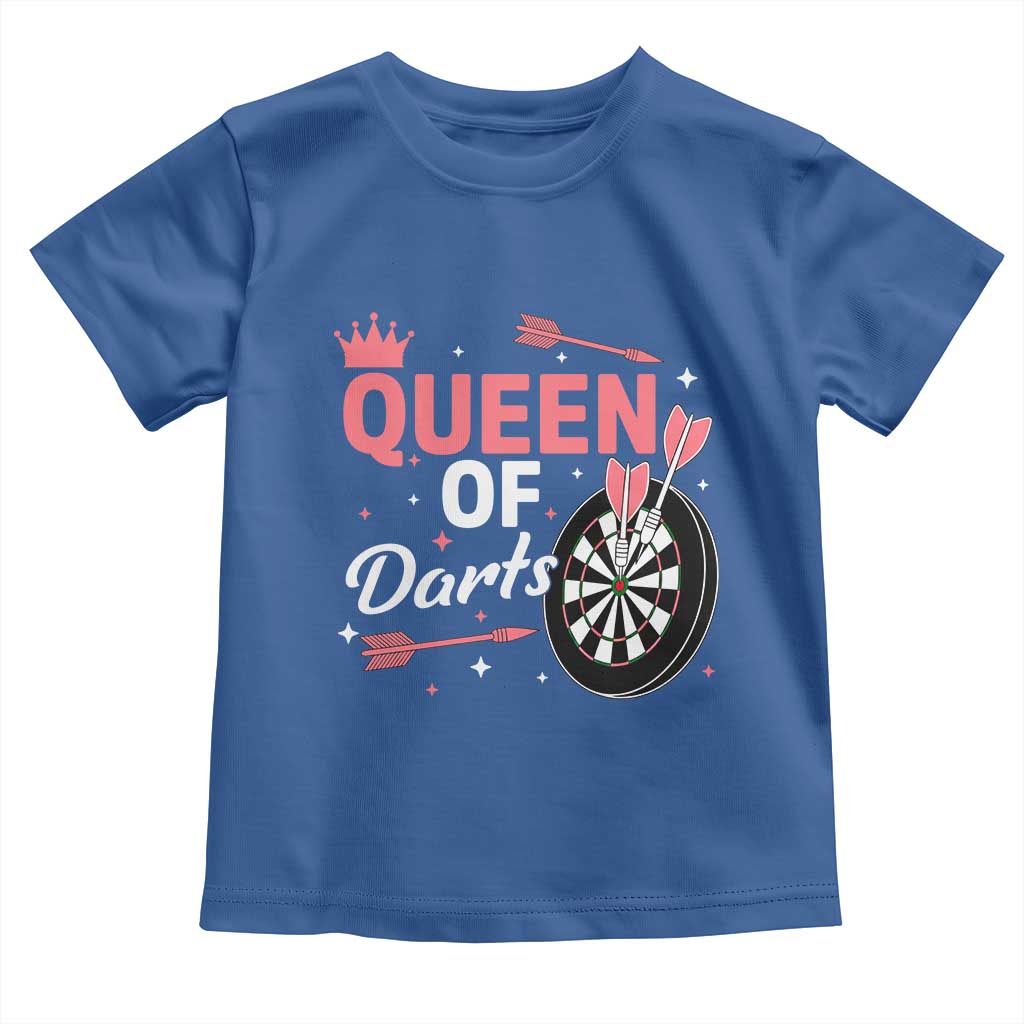 Queen Of Darts Bullseye Shooter Toddler T Shirt Female Dartist Gift TS12 Royal Blue Print Your Wear