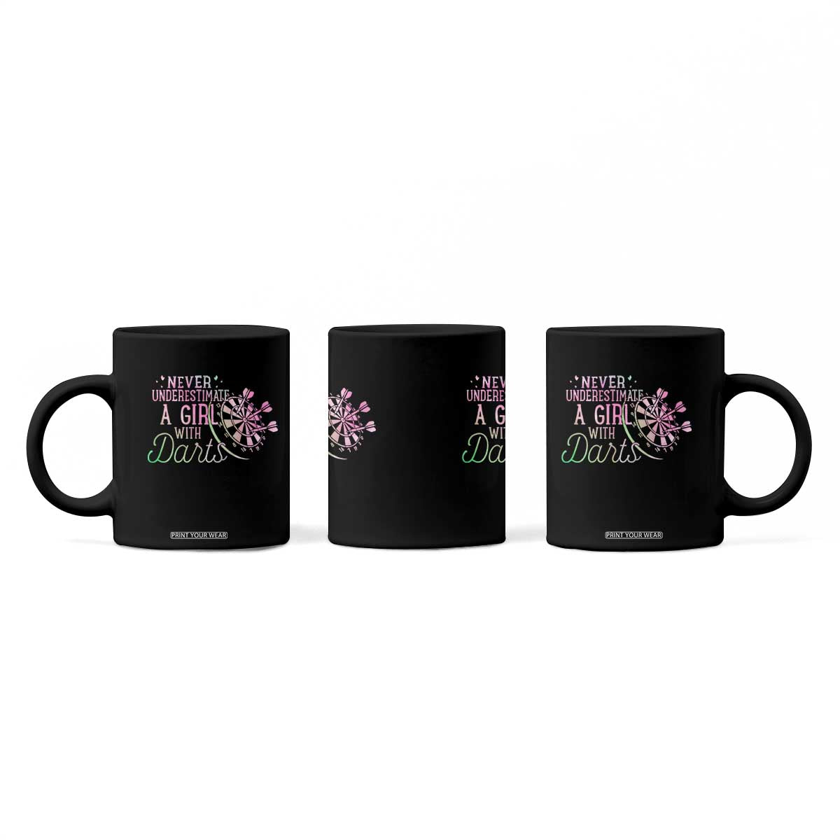Never Underestimate A Girl With Dart Coffee Mug Sports Lover Gift TS12 Print Your Wear
