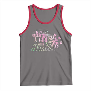Never Underestimate A Girl With Dart Tank Top Sports Lover Gift TS12 Deep Heather Red Print Your Wear
