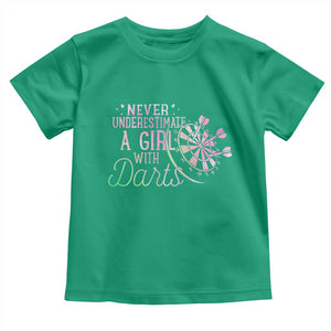 Never Underestimate A Girl With Dart Toddler T Shirt Sports Lover Gift TS12 Irish Green Print Your Wear