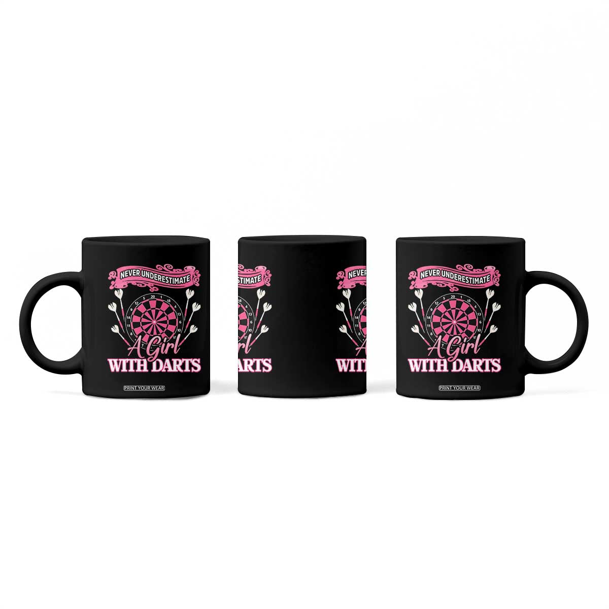 Never Underestimate A Girl Dart Player Gift Idea Coffee Mug TS12 Print Your Wear