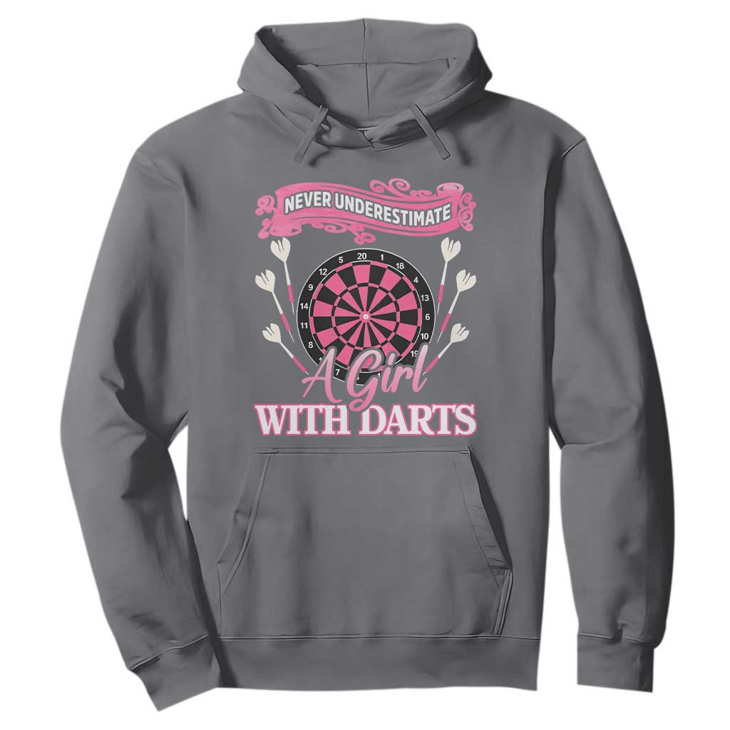 Never Underestimate A Girl Dart Player Gift Idea Hoodie TS12 Charcoal Print Your Wear