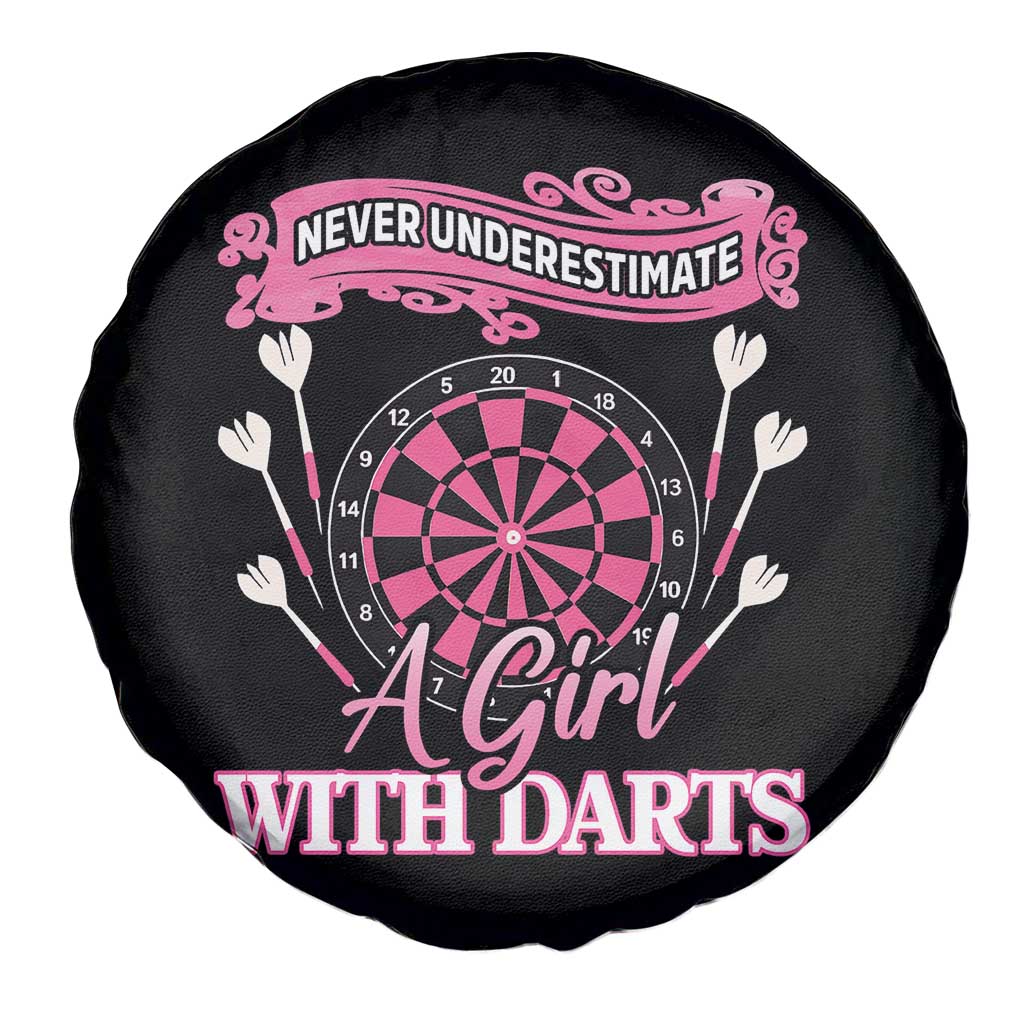 Never Underestimate A Girl Dart Player Gift Idea Spare Tire Cover TS12 Print Your Wear