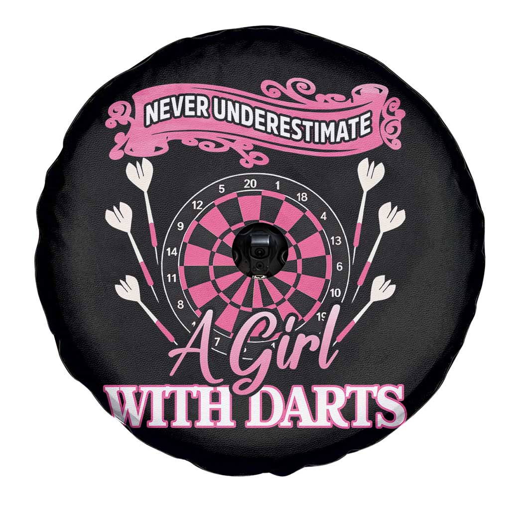 Never Underestimate A Girl Dart Player Gift Idea Spare Tire Cover TS12 Print Your Wear