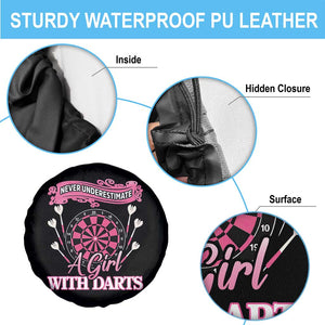 Never Underestimate A Girl Dart Player Gift Idea Spare Tire Cover TS12 Print Your Wear