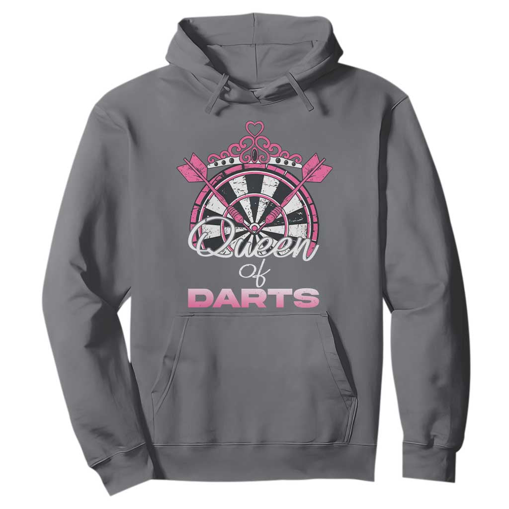 Queen Of Darts Hoodie Funny Dart Gift For Women TS12 Charcoal Print Your Wear