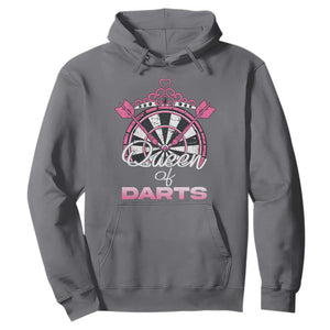 Queen Of Darts Hoodie Funny Dart Gift For Women TS12 Charcoal Print Your Wear