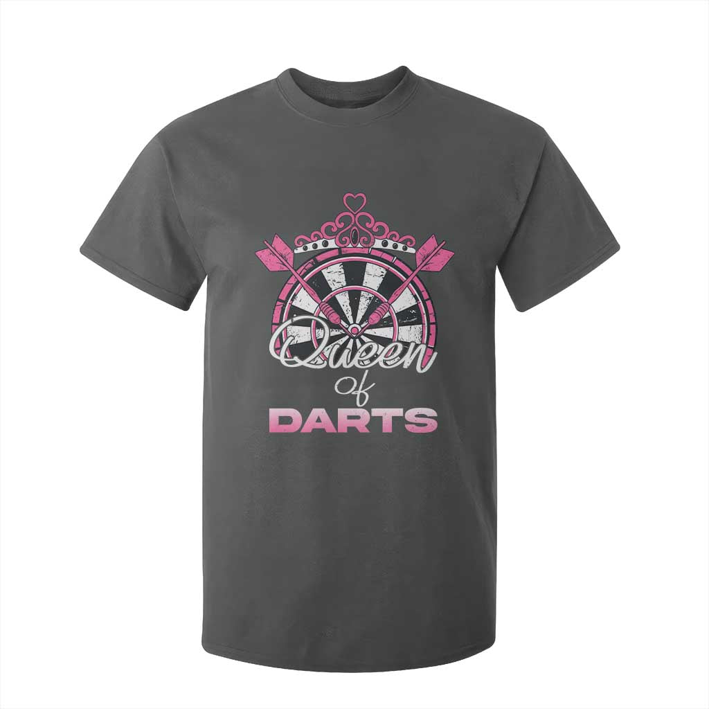 Queen Of Darts T Shirt For Kid Funny Dart Gift For Women TS12 Dark Heather Print Your Wear