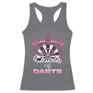 Queen Of Darts Racerback Tank Top Funny Dart Gift For Women TS12 Charcoal Print Your Wear