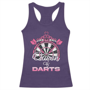 Queen Of Darts Racerback Tank Top Funny Dart Gift For Women TS12 Purple Print Your Wear