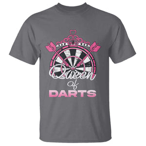 Queen Of Darts T Shirt Funny Dart Gift For Women TS12 Charcoal Print Your Wear