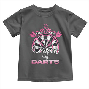 Queen Of Darts Toddler T Shirt Funny Dart Gift For Women TS12 Dark Heather Print Your Wear