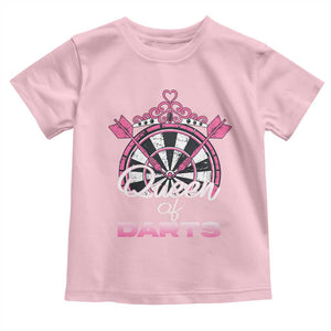 Queen Of Darts Toddler T Shirt Funny Dart Gift For Women TS12 Light Pink Print Your Wear