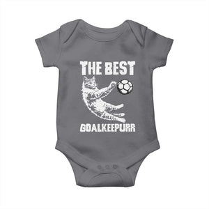 The Best Cat Goalkeeper Baby Onesie Soccer Player Gift TS12 Charcoal Print Your Wear