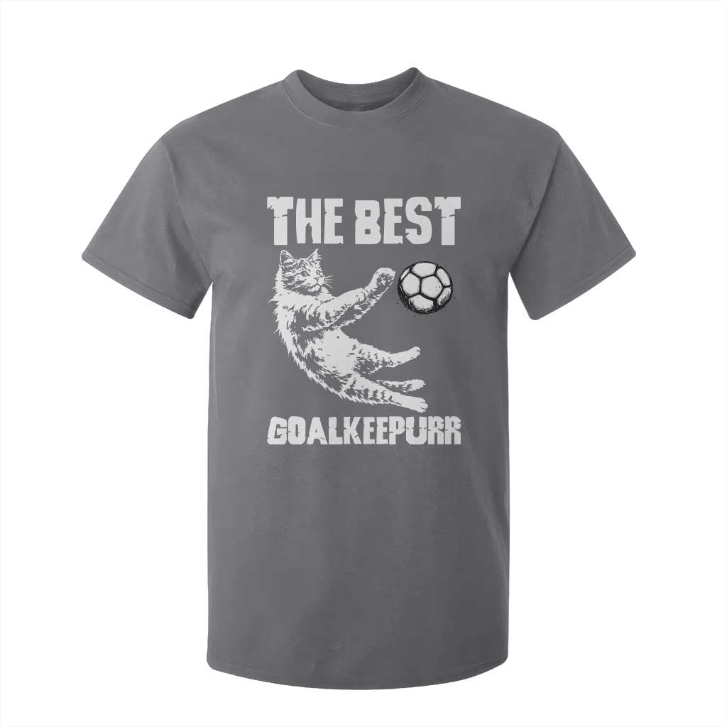 The Best Cat Goalkeeper T Shirt For Kid Soccer Player Gift TS12 Charcoal Print Your Wear