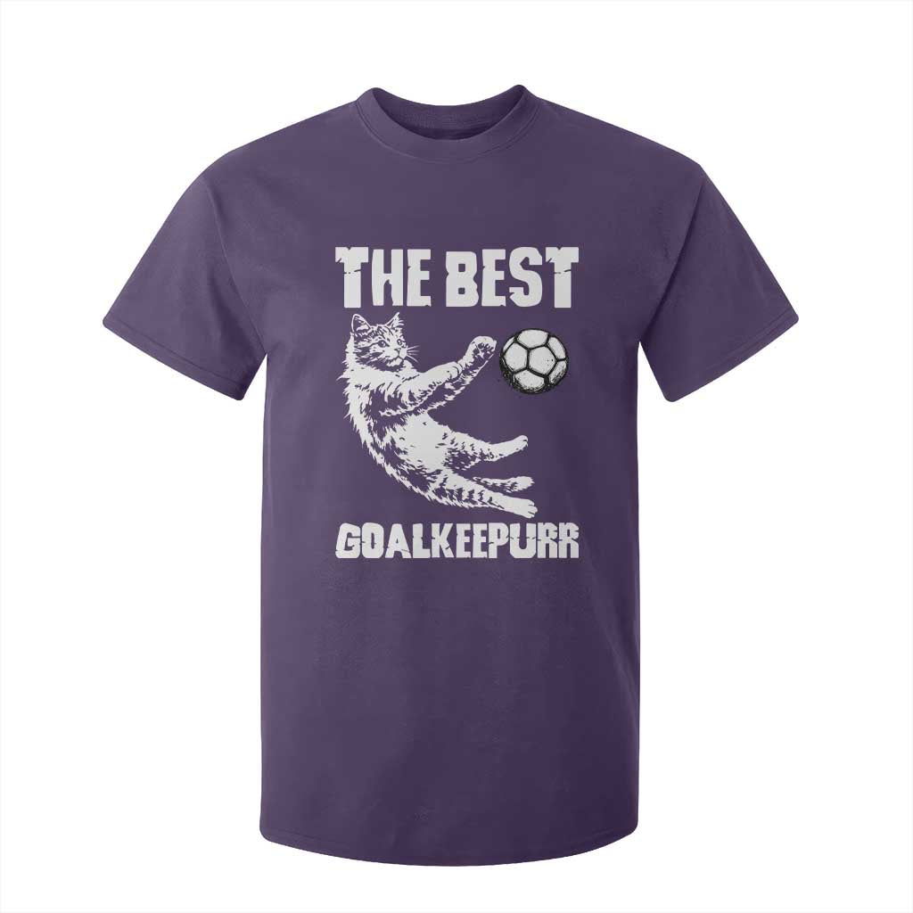 The Best Cat Goalkeeper T Shirt For Kid Soccer Player Gift TS12 Purple Print Your Wear
