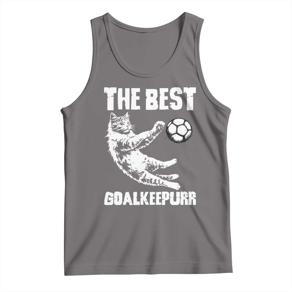The Best Cat Goalkeeper Tank Top Soccer Player Gift TS12 Deep Heather Print Your Wear