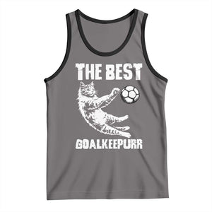 The Best Cat Goalkeeper Tank Top Soccer Player Gift TS12 Deep Heather Black Print Your Wear