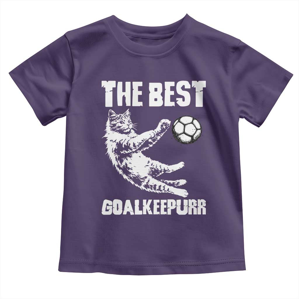 The Best Cat Goalkeeper Toddler T Shirt Soccer Player Gift TS12 Purple Print Your Wear