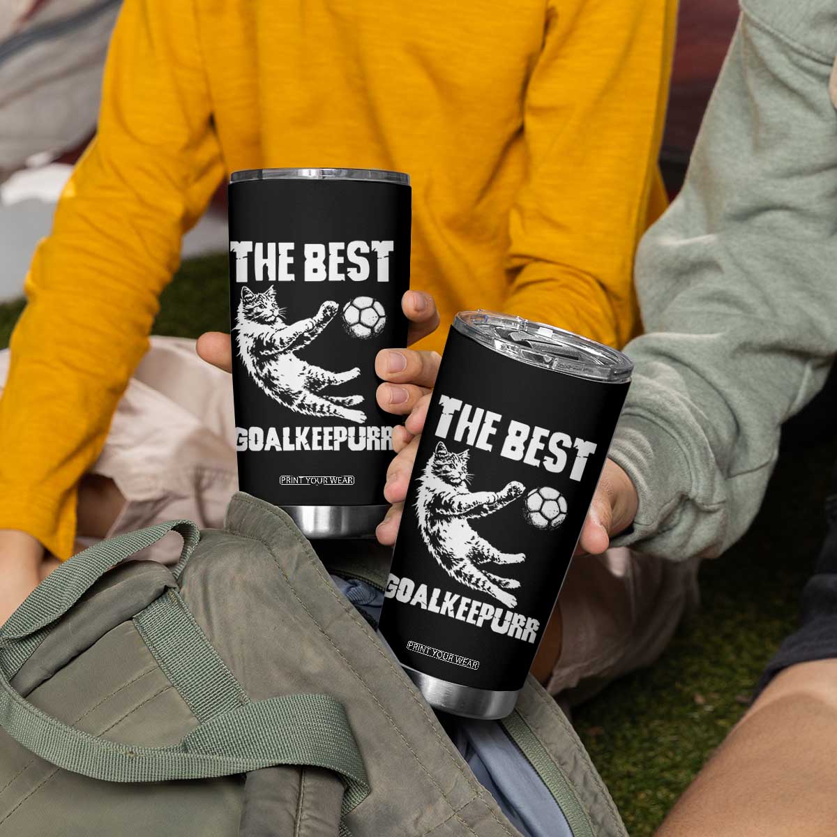 The Best Cat Goalkeeper Tumbler Cup Soccer Player Gift TS12 Print Your Wear