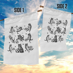 Funny Cat Soccer Player Garden Flag Gift For Soccer Lovers TS12 Print Your Wear