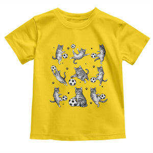 Funny Cat Soccer Player Toddler T Shirt Gift For Soccer Lovers TS12 Daisy Print Your Wear