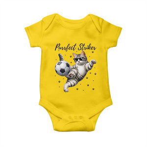 Purrfect Striker Baby Onesie Funny Cat Soccer Player Gift TS12 Daisy Print Your Wear