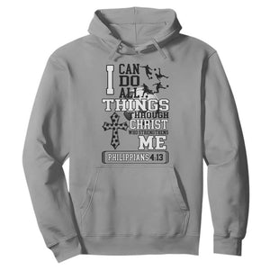 Soccer Christian Gift Hoodie I Can Do All Things Through Christ TS12 Sport Gray Print Your Wear
