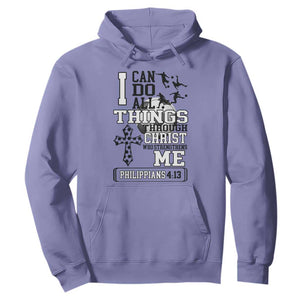 Soccer Christian Gift Hoodie I Can Do All Things Through Christ TS12 Violet Print Your Wear