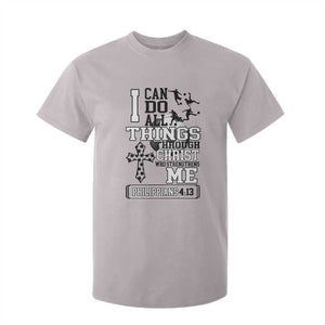 Soccer Christian Gift T Shirt For Kid I Can Do All Things Through Christ TS12 Ice Gray Print Your Wear