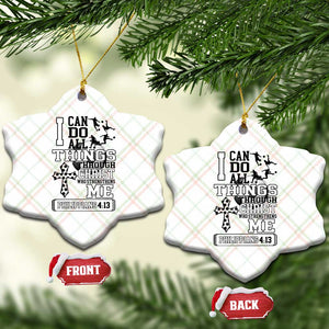 Soccer Christian Gift Ceramic Ornament I Can Do All Things Through Christ TS12 Print Your Wear