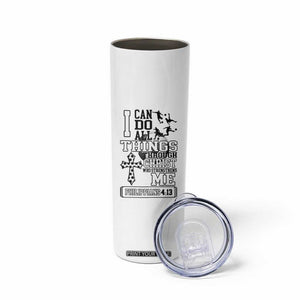 Soccer Christian Gift Skinny Tumbler I Can Do All Things Through Christ TS12 Print Your Wear
