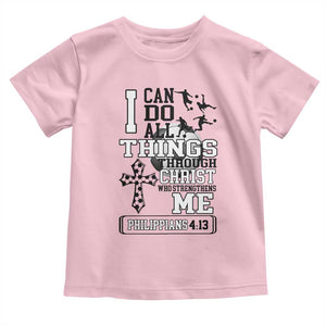 Soccer Christian Gift Toddler T Shirt I Can Do All Things Through Christ TS12 Light Pink Print Your Wear