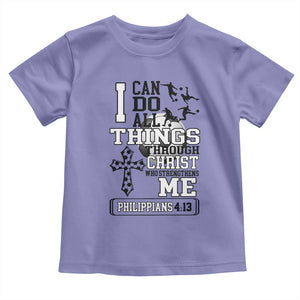 Soccer Christian Gift Toddler T Shirt I Can Do All Things Through Christ TS12 Violet Print Your Wear