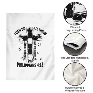 I Can Do All Things Through Christ Garden Flag Christian Soccer Faith TS12 Print Your Wear