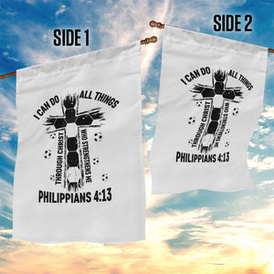 I Can Do All Things Through Christ Garden Flag Christian Soccer Faith TS12 Print Your Wear