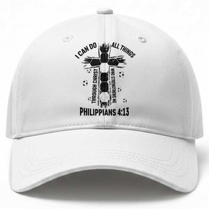 I Can Do All Things Through Christ Baseball Cap Christian Soccer Faith TS12 Print Your Wear