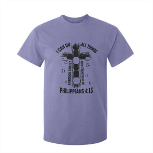 I Can Do All Things Through Christ T Shirt For Kid Christian Soccer Faith TS12 Violet Print Your Wear