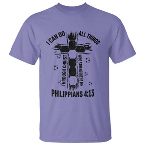 I Can Do All Things Through Christ T Shirt Christian Soccer Faith TS12 Violet Print Your Wear