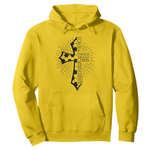 I Can Do All Things Through Christ Hoodie Christian Soccer Cross Gift TS12 Daisy Print Your Wear