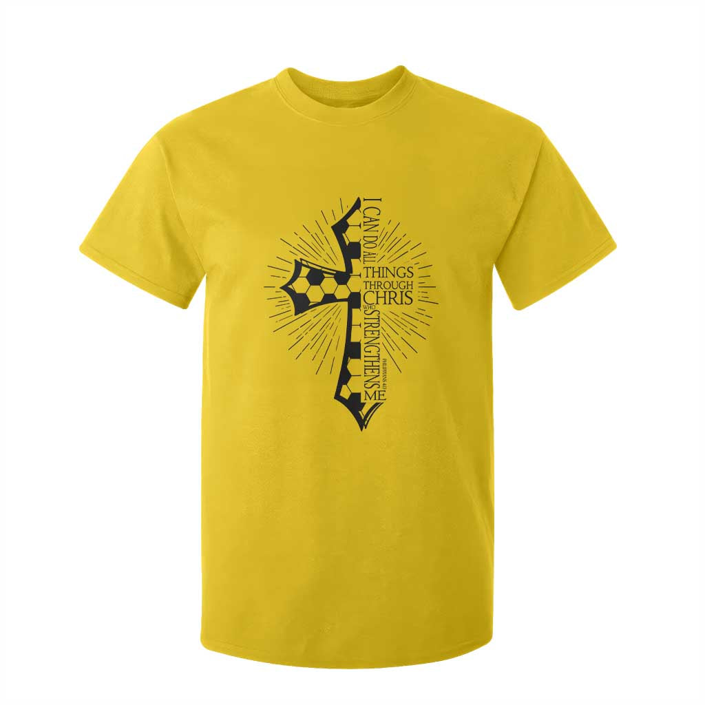 I Can Do All Things Through Christ T Shirt For Kid Christian Soccer Cross Gift TS12 Daisy Print Your Wear