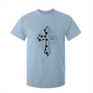 I Can Do All Things Through Christ T Shirt For Kid Christian Soccer Cross Gift TS12 Light Blue Print Your Wear