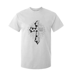 I Can Do All Things Through Christ T Shirt For Kid Christian Soccer Cross Gift TS12 White Print Your Wear