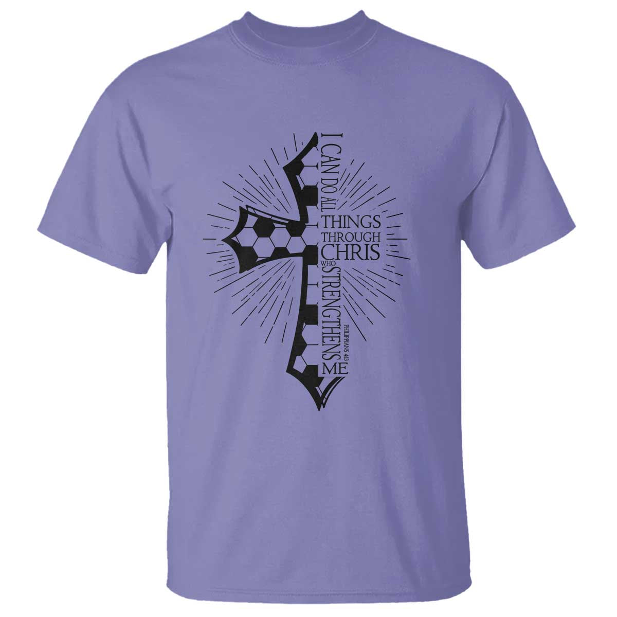 I Can Do All Things Through Christ T Shirt Christian Soccer Cross Gift TS12 Violet Print Your Wear