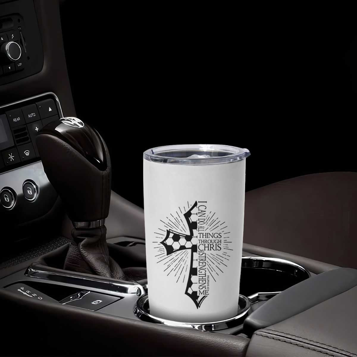 I Can Do All Things Through Christ Tumbler Cup Christian Soccer Cross Gift TS12 Print Your Wear