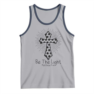 Be The Light Matthew 5 14 Tank Top Christian Soccer Faith Gift TS12 Athletic Heather Navy Print Your Wear