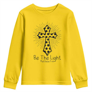 Be The Light Matthew 5 14 Youth Sweatshirt Christian Soccer Faith Gift TS12 Daisy Print Your Wear