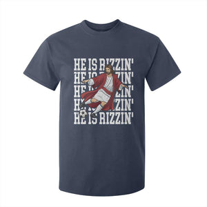 He Is Rizzin T Shirt For Kid Funny Christian Soccer Lover Gift TS12 Navy Print Your Wear