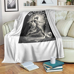 He Is Rizzin Throw Blanket Funny Christian Faith Soccer Player Gift TS12 Print Your Wear