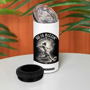 He Is Rizzin 4 in 1 Can Cooler Tumbler Funny Christian Faith Soccer Player Gift TS12 Print Your Wear